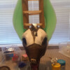 Ear holder is put in place to hold the ears while I add Epsilon Pro for rigidity
